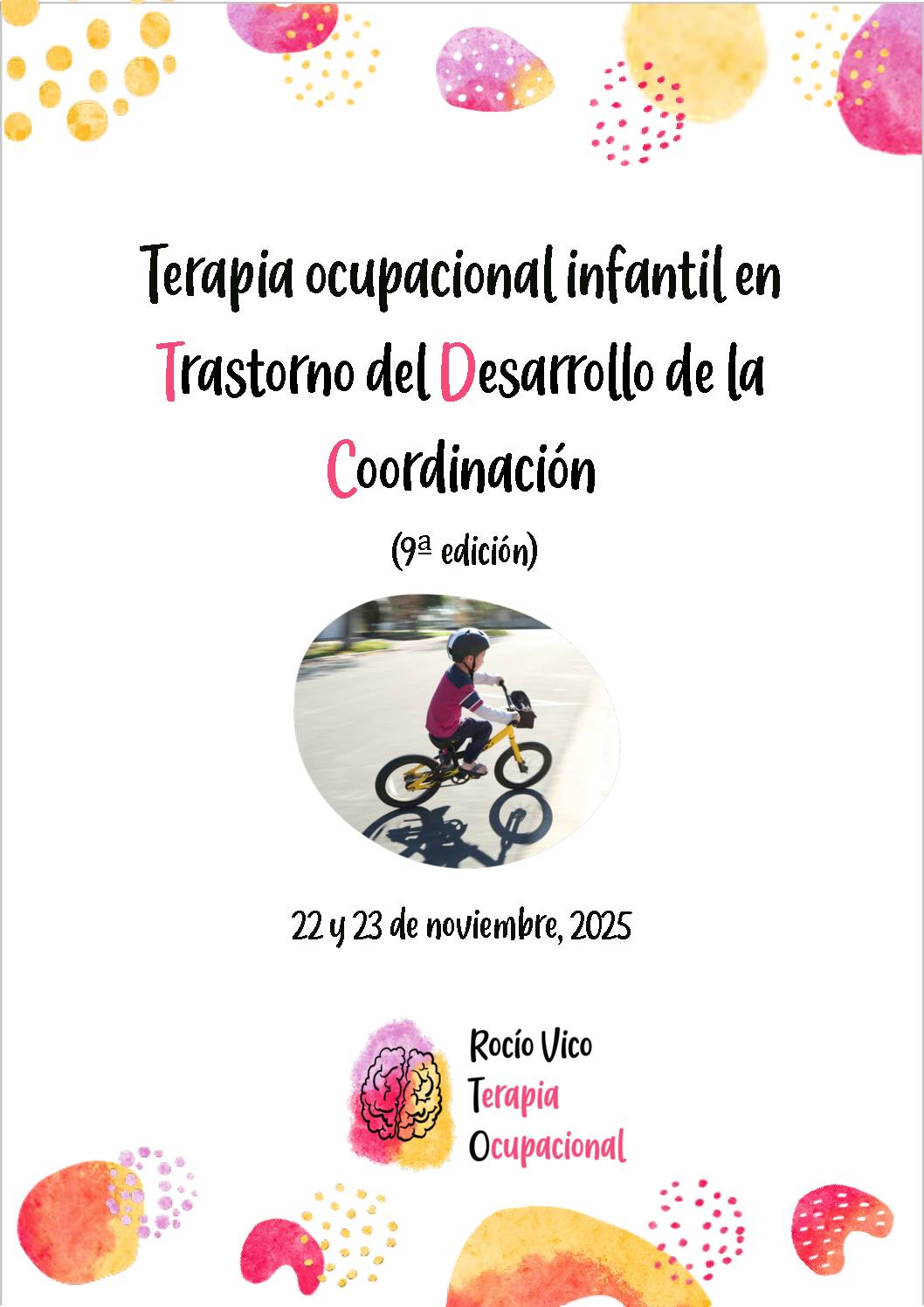 Rocío Vico Quesada formació "Teràpia Ocupacional infantil en Trastorn del Desenvolupament de la Coordinació" 9a edició