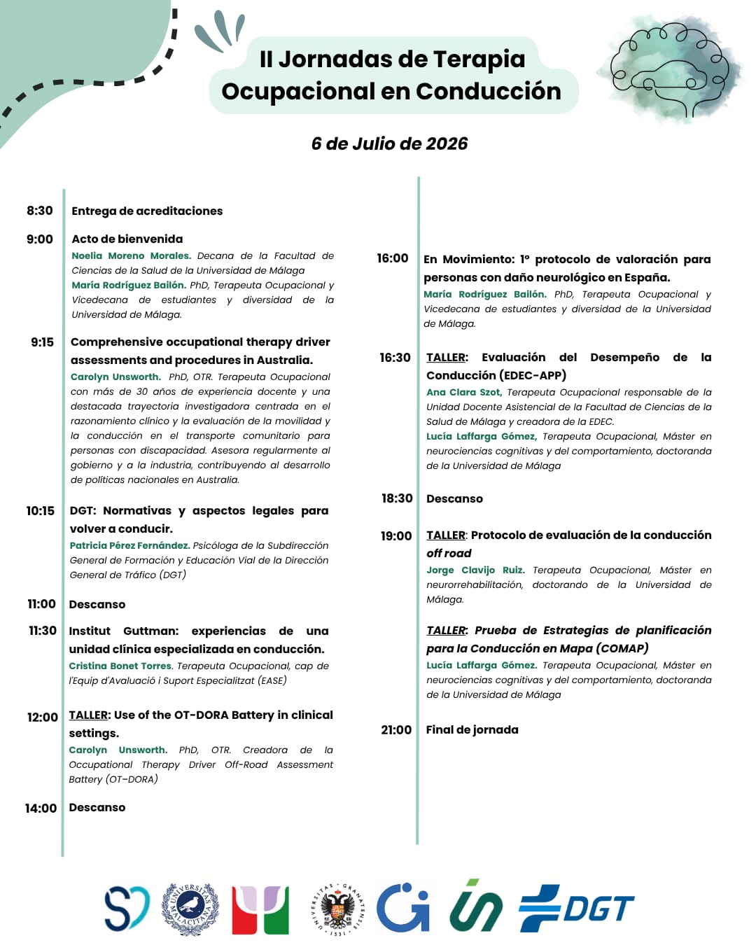 Equip d'investigació "En MovimienTO" Jornades gratuïtes Teràpia Ocupacional en conducció