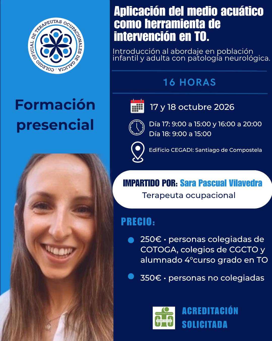 COTOGA formació Aplicació del medi aquàtic com a eina d'intervenció en TO.