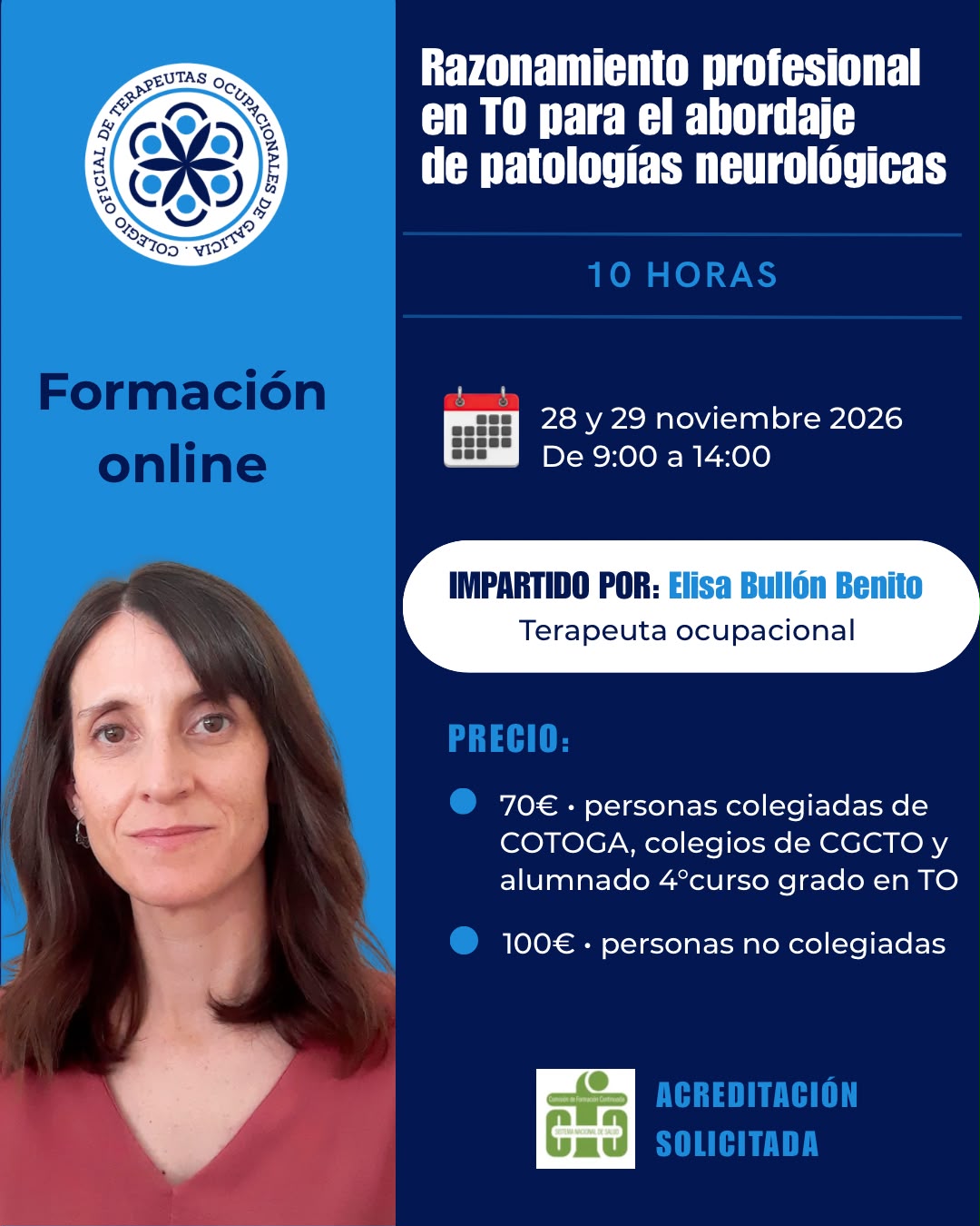 COTOGA formació RAONAMENT PROFESSIONAL EN TERÀPIA OCUPACIONAL PER A L'ABORDATGE  DE PATOLOGIES NEUROLÒGIQUES